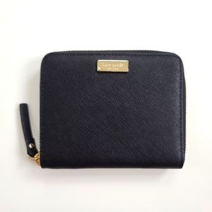 Kate Spade, black, brushed leather wallet
